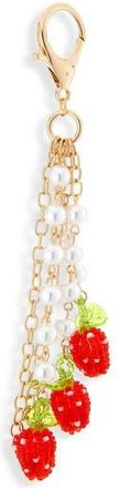 Leith Strawberry Beaded Bag Charm in Red Multi- Gold at Nordstrom Rack