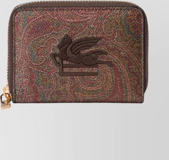 Etro coin holder paisley textured finish