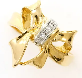 C&A Green Yellow Gold Yellow Gold (18K) Platinum 900 Band Ring (Pre-Owned)