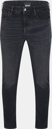 HUGO BOSS Mens Delano Slim Fit Five Pocket Jeans in Black - Size 30W/32L
