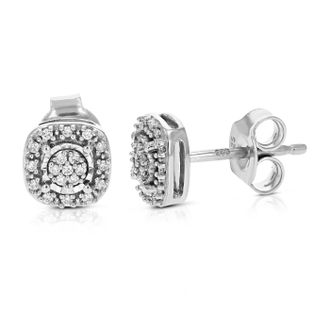Vir Jewels 1/8 cttw Lab Grown Diamond Composite Earrings in Sterling Silver With Push Backs For Women