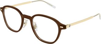 Montblanc Optical Frame - Heren - Brillen - Bruin - 50 MM - Accessoires