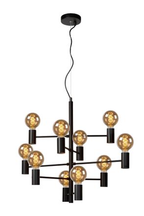 Lucide LEANNE Dimmable Stylish Adjustable Indoor Pendant Light 10xE27 in Black