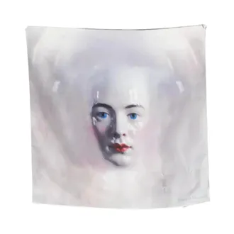 Maison Margiela Accessoires, Dames, Blauw, ONE Size, Silky Scarves