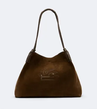 Etro Libra Large suede tote bag