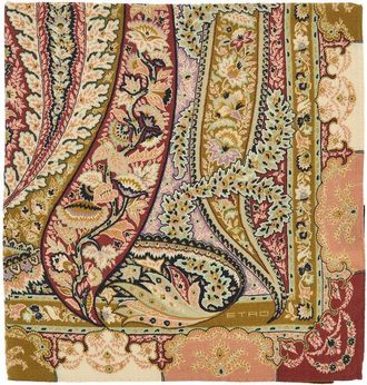 Etro Paisley silk and wool shawl Woman One Size