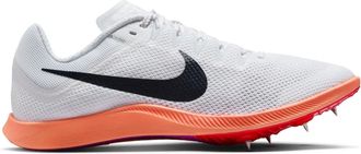 Nike Zoom Rival Distance-spikes voor heren (Wit/Obsidiaanblauw)