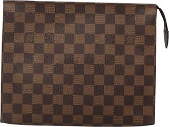 Louis Vuitton Poche Toilette Black Canvas Clutch Bag (Pre-Owned)