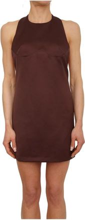 Elisabetta Franchi Vestito - Dames - Korte kleedjes - Bruin - L - Kleedjes