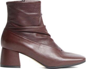 Lorena Paggi Tronchetto 52652 - Dames - Laarzen met Hak - Bruin - 40 EU - Leer - Schoenen