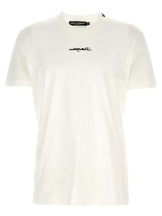 Dolce & Gabbana White Cotton Mens T-Shirt