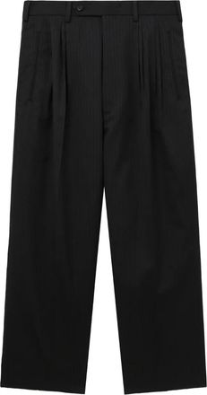 Comme Des Garçons Pantaloni gessati con pieghe - Nero