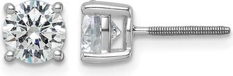 Diamond2Deal 14k Gold 2 ctw Lab Grown Diamond Stud Earrings Screwback
