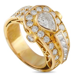 Luxury Bazaar 18K Yellow Gold 2.2 ct Diamond Ring MF10-011526