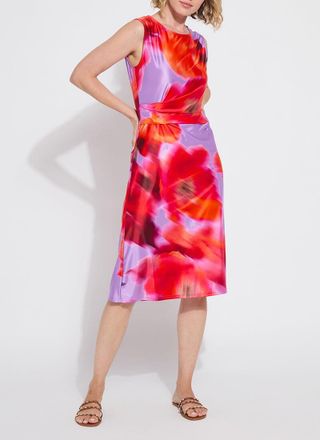 Lyss&eacute; Raquel Side Drape Printed Dress