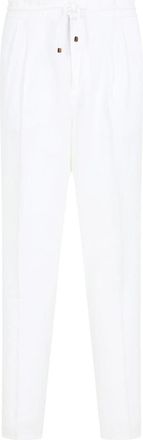 Brunello Cucinelli Linen Blend Drawstring Trousers