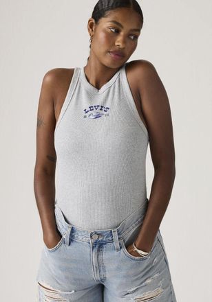 Levi's Ripptanktop LEVIS GR ESSENTIAL RACE, Damen, Gr. XS (34), levis 2 horse starstruck hthr, Feinripp, Obermaterial: 95% Baumwolle, 5% Elasthan, bedruckt, 