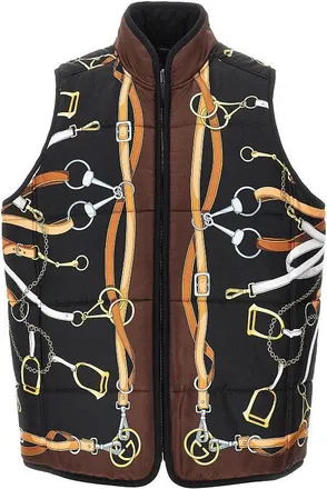 Gucci Silk and cotton twill reversible vest Woman 38