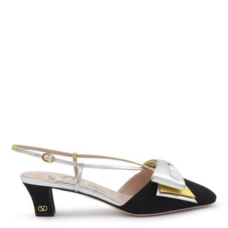 Valentino Garavani With Heel Nero/Silver/Gold-Donna