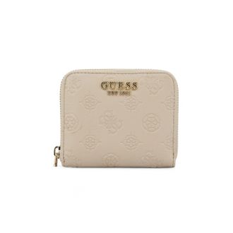 Guess Phoebe 4G Peony Logo Mini Portemonnee - Dames - Portefeuilles - Beige - ONE Size - Leer - Accessoires