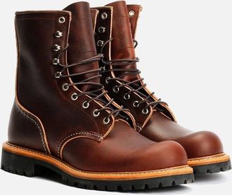 Red Wing Shoes Mens Red Wing 4585 8-Inch Logger Briar Oil Leather Mens Brown Boots - Size: 10.5