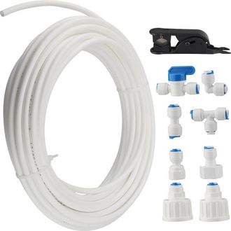 OEM Kit De Conexi&oacute;n De Agua Para Refrigerador De 15 M, Que Incluye Tuber&iacute;a De Agua (6,35 Mm) Y Accesorios Para Sistemas De &Oacute;smosis Inversa, Apto Para Refr