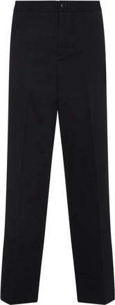 Casablanca Broeken, Heren, Zwart, L, Katoen, Zwarte op maat gemaakte broek