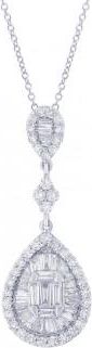 Allurez 1.41ct 18k White Gold Diamond Pendant Necklace