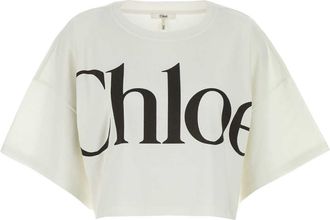 Chlo&eacute; Ivory Cotton Oversize T Shirt
