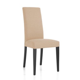 Oresteluchetta Set 2 sillas de tejido hidr&oacute;fugo beige, madera grafito 100x46x45 cm