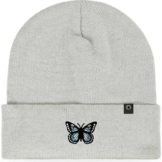 Dalix Butterfly Beanie in Light Gray at Nordstrom