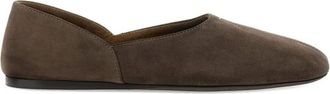 Khaite Brown Slip-on Ballet Flats