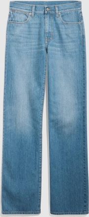 Gucci Bleached Washed Cotton Denim Pants, Blue, Ready-to-wear