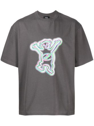 We11done T-shirt con stampa - Grigio