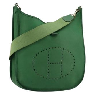 Herm&egrave;s Pre-owned Cross Body Bags, female, Green, Size: ONE SIZE Pre-owned Vintage Shoulder Bag