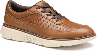 Johnston & Murphy Hayden Stretch U-Throat Leather Oxford (Men) in Tan Full Grain at Nordstrom, Size 10.5