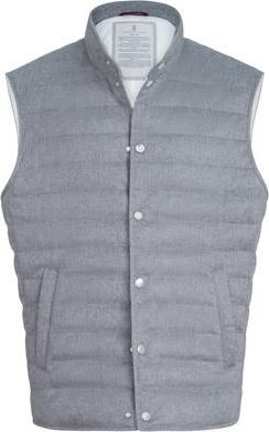 Brunello Cucinelli Cashmere flannel down jacket in Grey at Nordstrom, Size Xxx-Large Eu