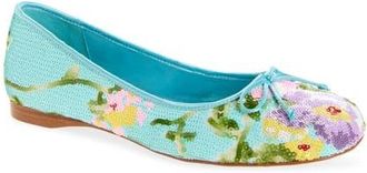 Jeffrey Campbell Kalli Sequin Flat in Blue Combo at Nordstrom, Size 8.5