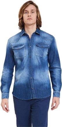 Dondup Stijlvolle Shirt voor Mannen en Vrouwen - Heren - Spijkeroverhemden - Blauw - XL - Denim - Overhemden