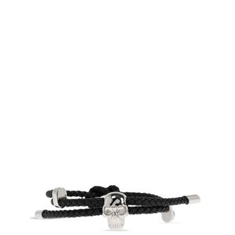 Alexander McQueen Skull Leather Bracelet - male - Alexander McQueen - Bracelets - Black - ONE SIZE - Accessories