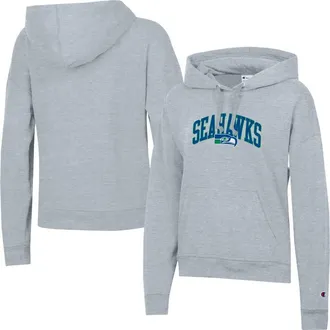 Champion Womens Champion Heather Gray Seattle Seahawks Powerblend Hoodie at Nordstrom, Size Xx-Large