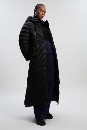 Karen Millen Womens Plus Size Lightweight Packable Maxi Coat - Black - Size 18 UK