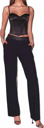 Fleur du Mal Straight Leg Tux Pant In Black
