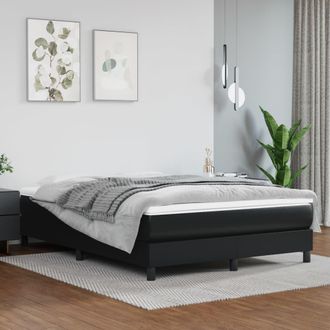 vidaXL Vidaxl - Colch&oacute;n De Muelles Ensacados Cuero Sint&eacute;tico Negro 140x190x20cm