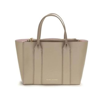 Marc Jacobs Pop J Small Work Tote - Dames - Tassen - Beige - Maat: ONE Size Leer