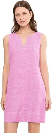 Tommy Bahama Palm-A-Dora Split Neck Dress Womens Dress Very Berry : LG (US 12-14), Linen/Spandex/Tencel