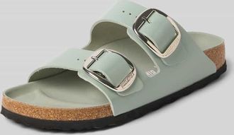 Birkenstock Hausschuhe aus echtem Leder Modell Arizona in Hellgruen, Gr&ouml;&szlig;e 36