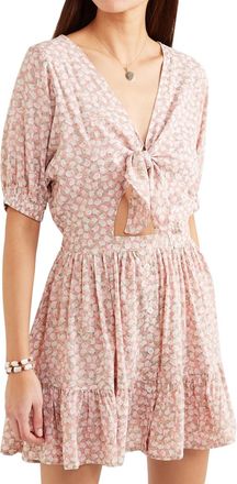 Faithfull The Brand Faithfull the Brand Marigot Pink Floral Dress Size L