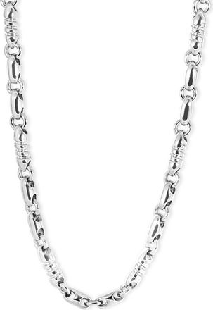 Pompeii3 Heavy Mens (119g) Solid 14K White Gold 6.5mm Flexible Link 24 Necklace