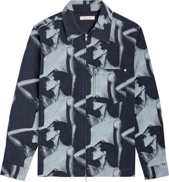 Wales Bonner Wales Bonner Jet Jacquard Denim Jacket - Indigo - XL